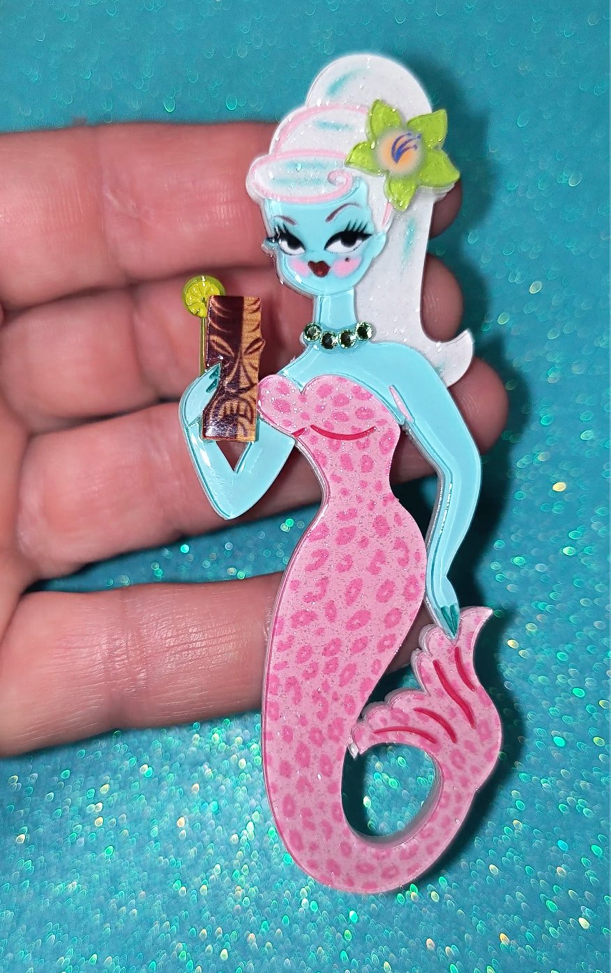 Mai Tai Mermaid Brooch by Miss Fluff x Lipstick & Chrome