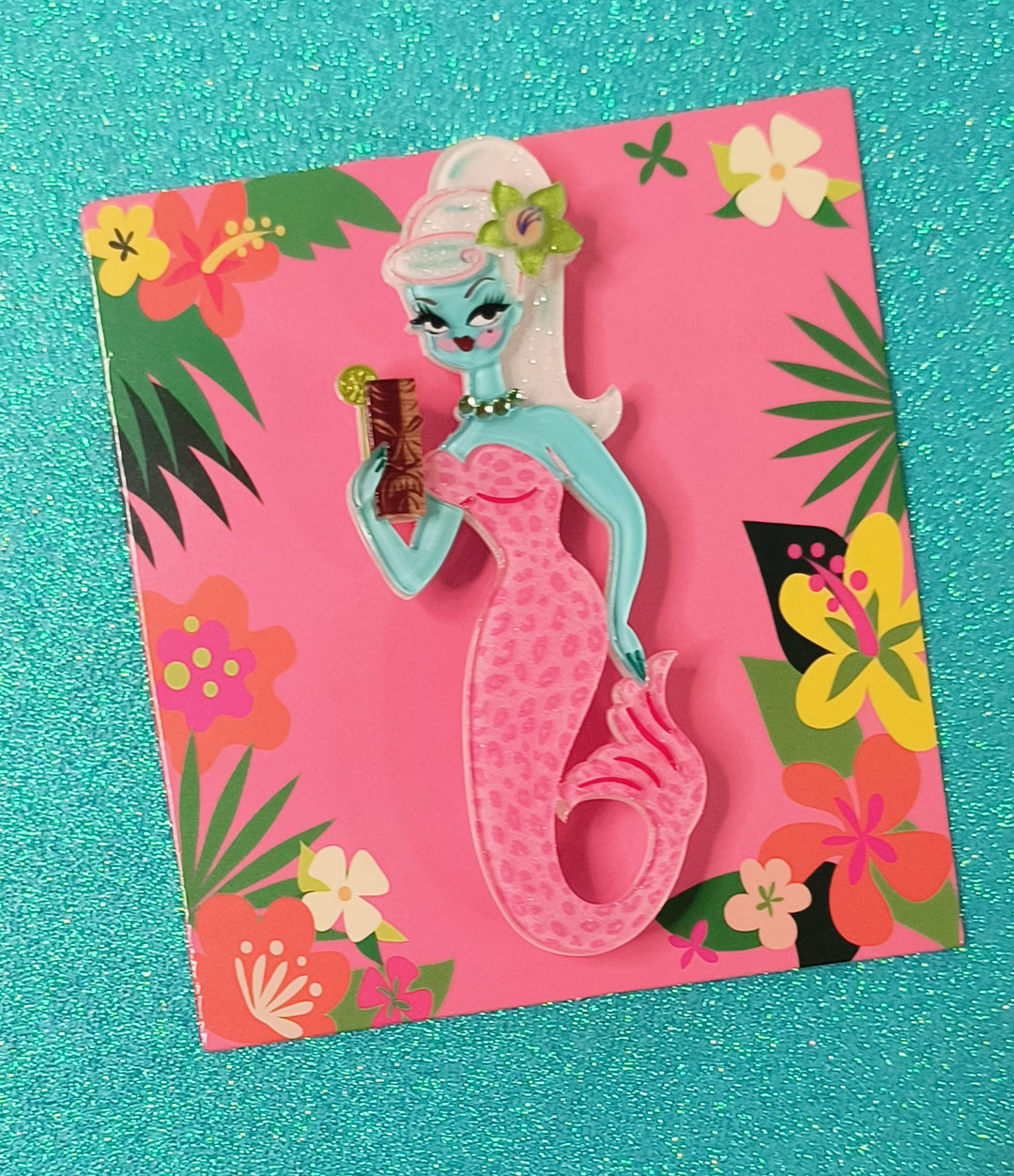 Mai Tai Mermaid Brooch by Miss Fluff x Lipstick & Chrome