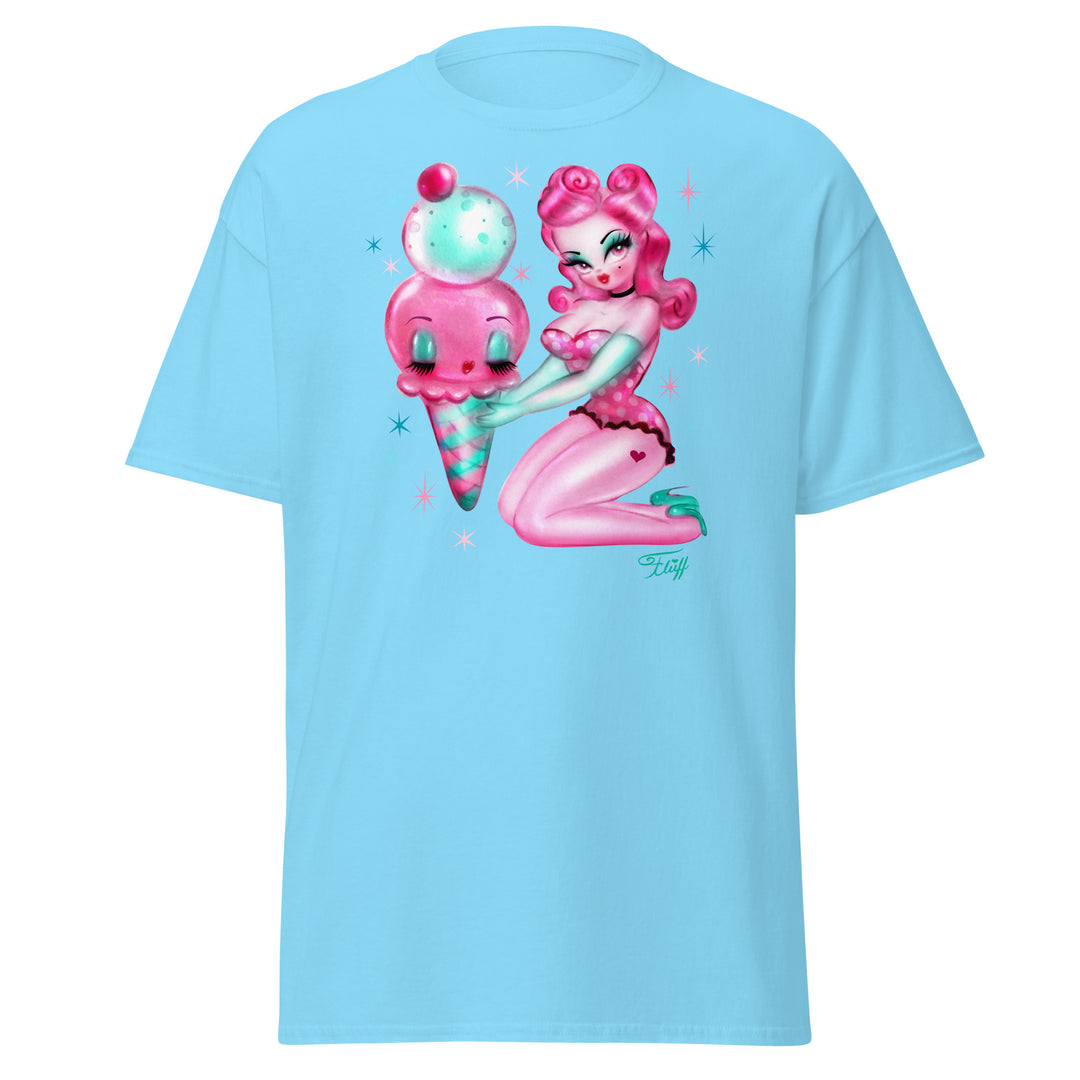 Bubble Gum Ice Cream Pin Up Girl • Men's classic tee