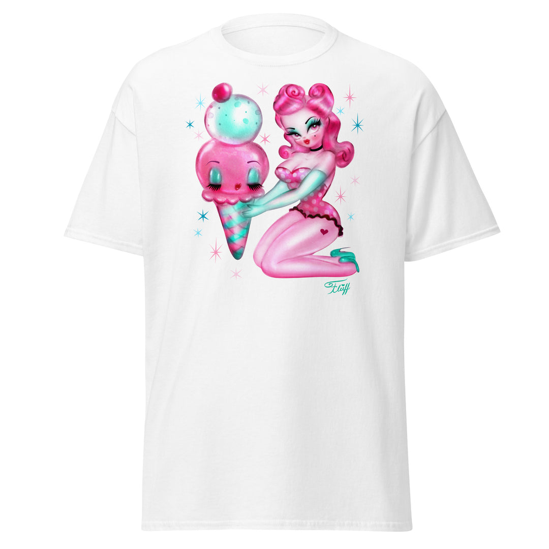 Bubble Gum Ice Cream Pin Up Girl • Men's classic tee