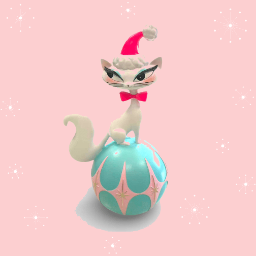 12" Swanky Christmas Kitty Figurine
