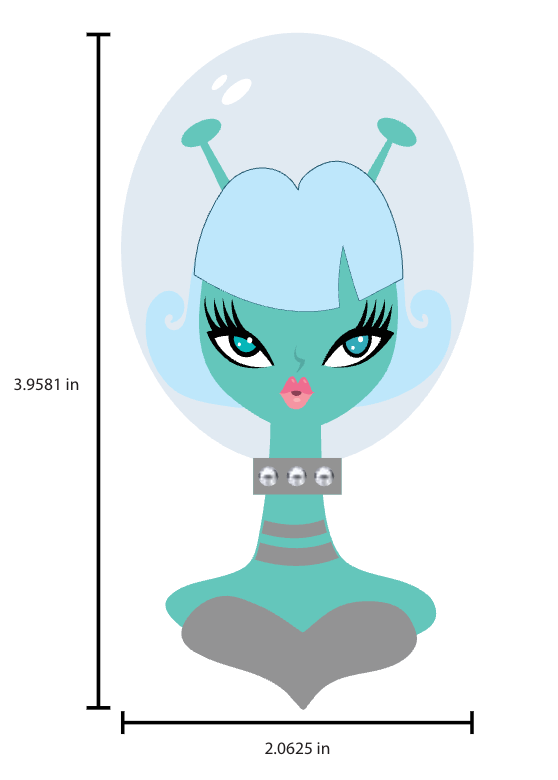 Beam Me Up Babe Spooky Doll Brooch by Miss Fluff x Lipstick & Chrome