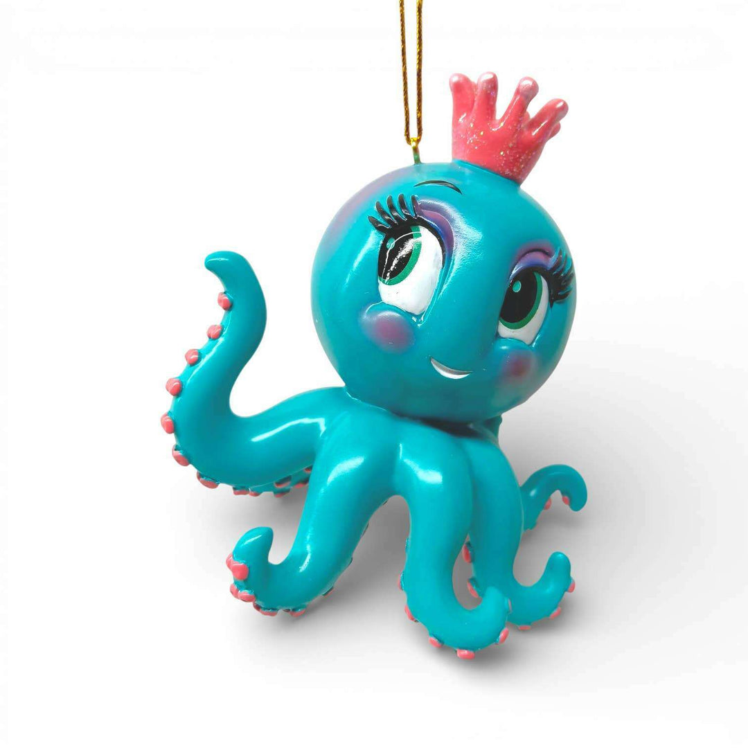 Olivier the Octopus Prince 4" Teal Octopus Ornament