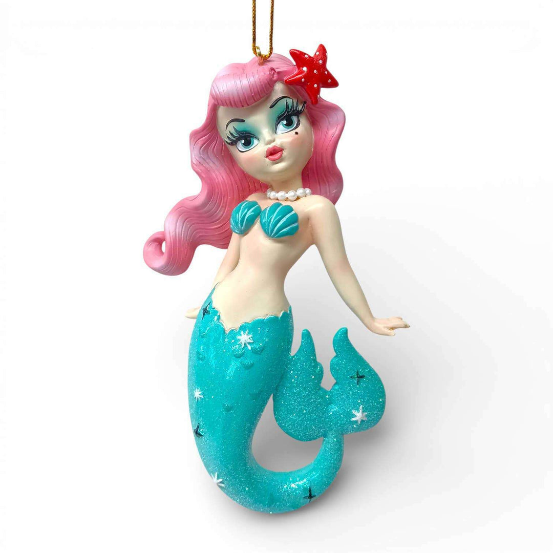 Shelly 5.5" Pink Hair Baby Doll Mermaid Ornament
