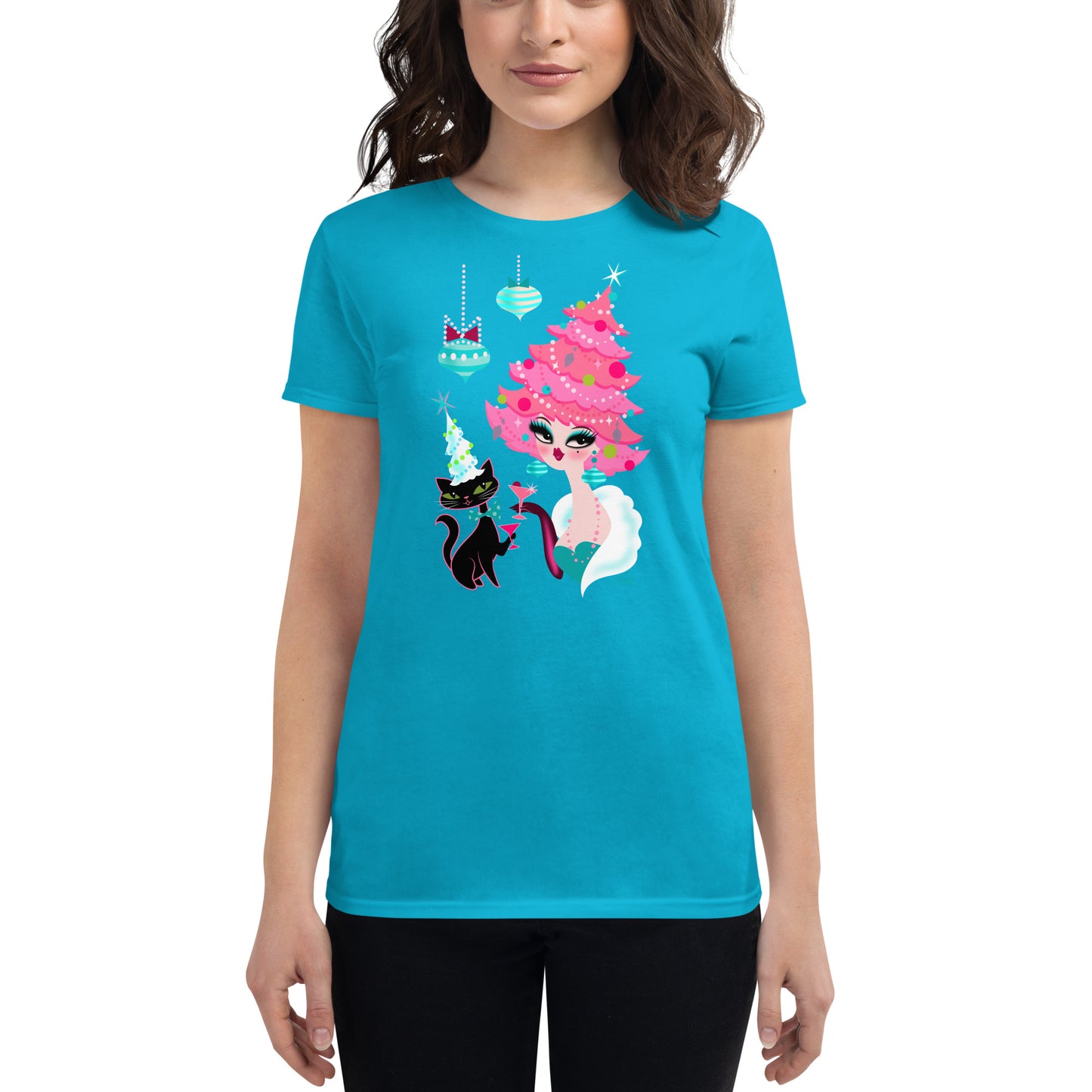 Pink Christmas Tree Doo • Women's Relaxed Fit T-Shirt