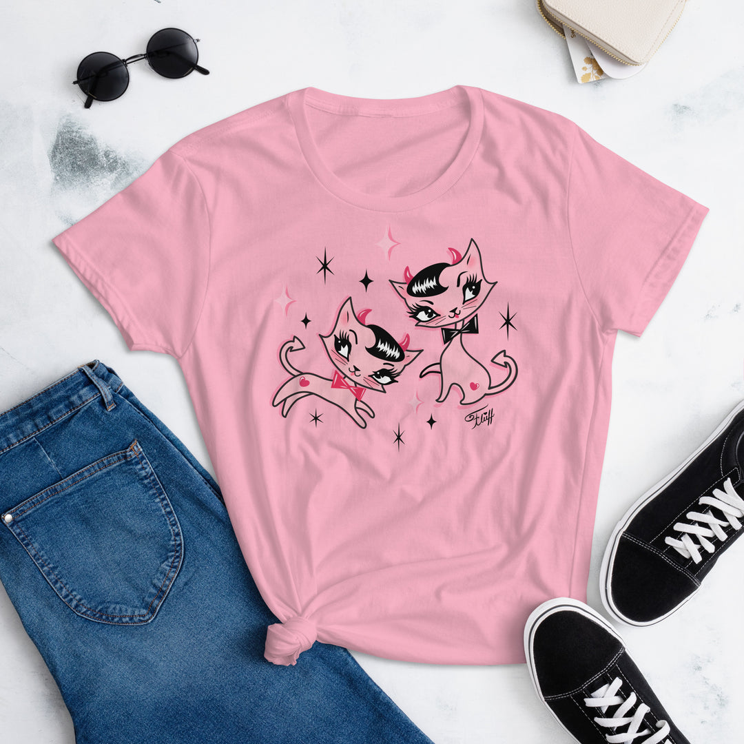 Devil Kitties Pink • Women's Relaxed Fit T-Shirt