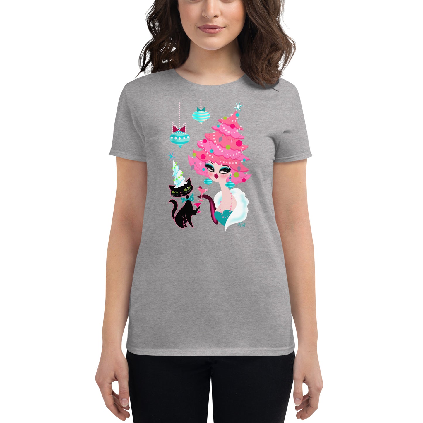 Pink Christmas Tree Doo • Women's Relaxed Fit T-Shirt