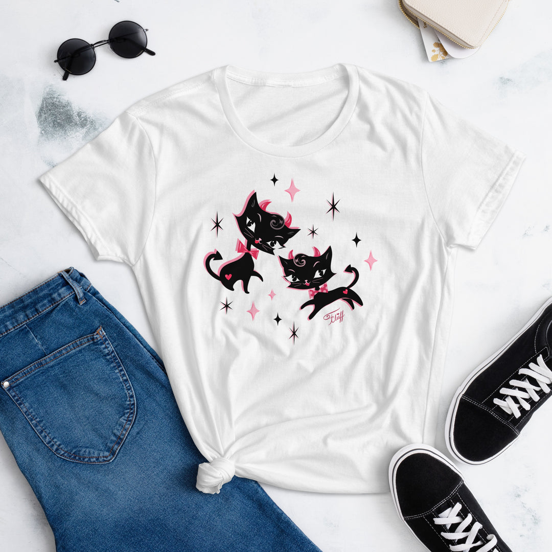 Black Devil Kitties• Women's Relaxed Fit T-Shirt