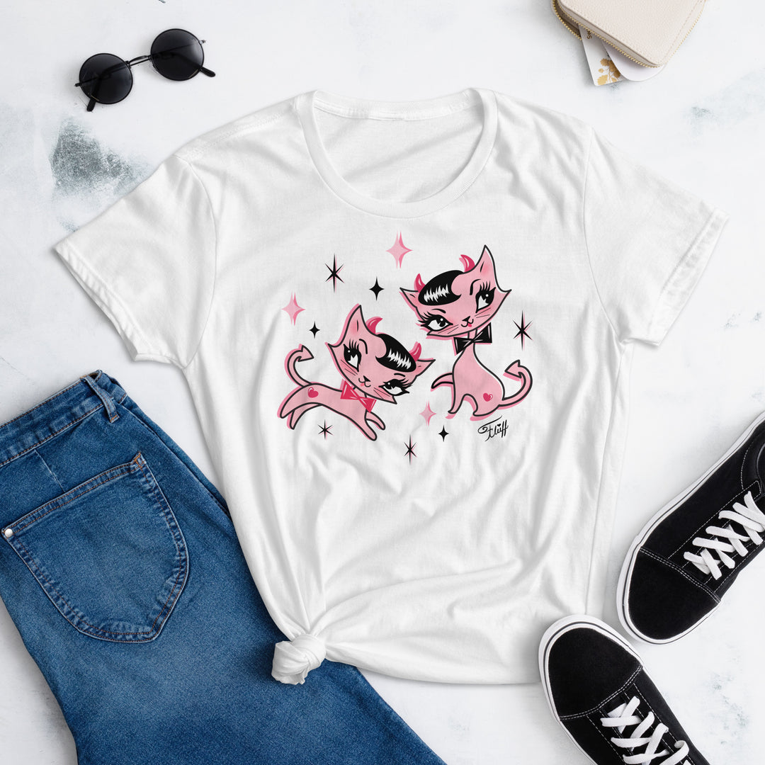 Devil Kitties Pink • Women's Relaxed Fit T-Shirt