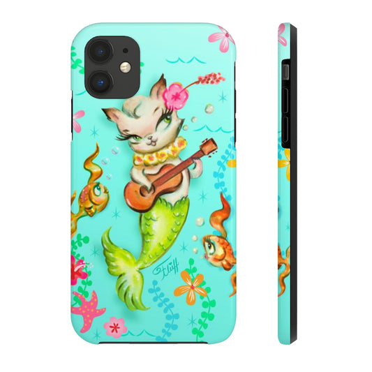 Mermaid Cat with Ukulele • Phone Case