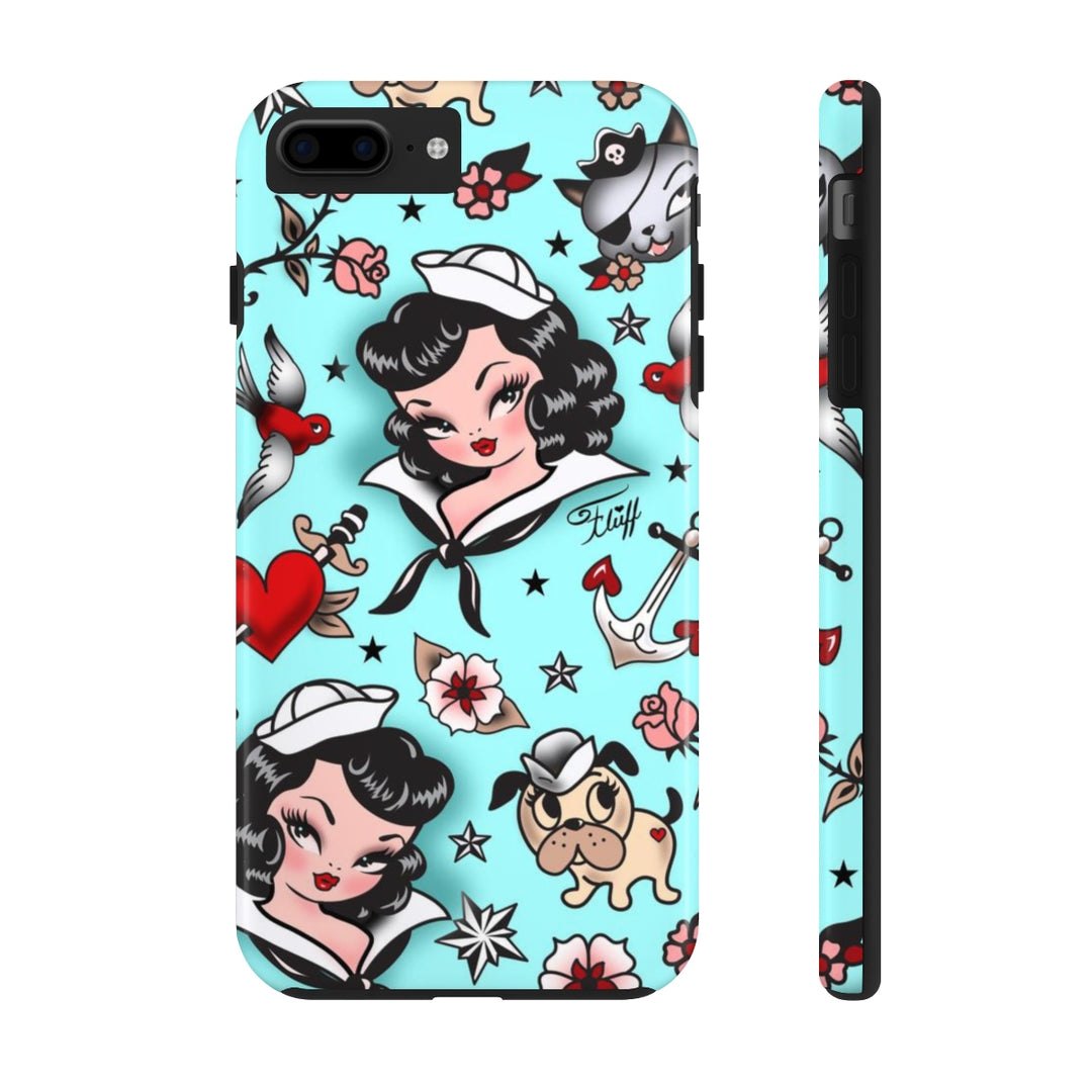 Suzy Sailor Girl on Light Blue • Phone Case