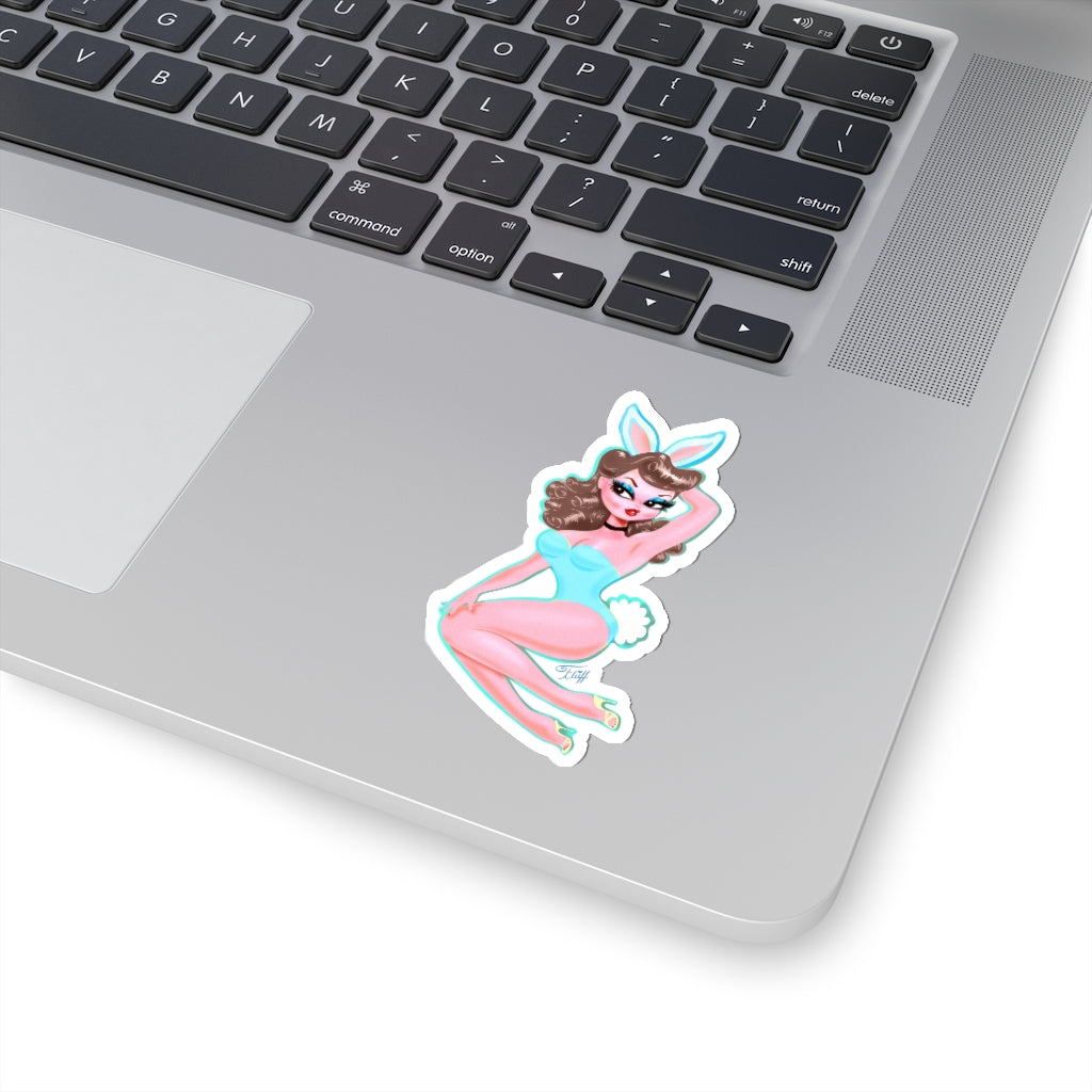 Brunette Bunny Girl • Kiss-Cut Sticker