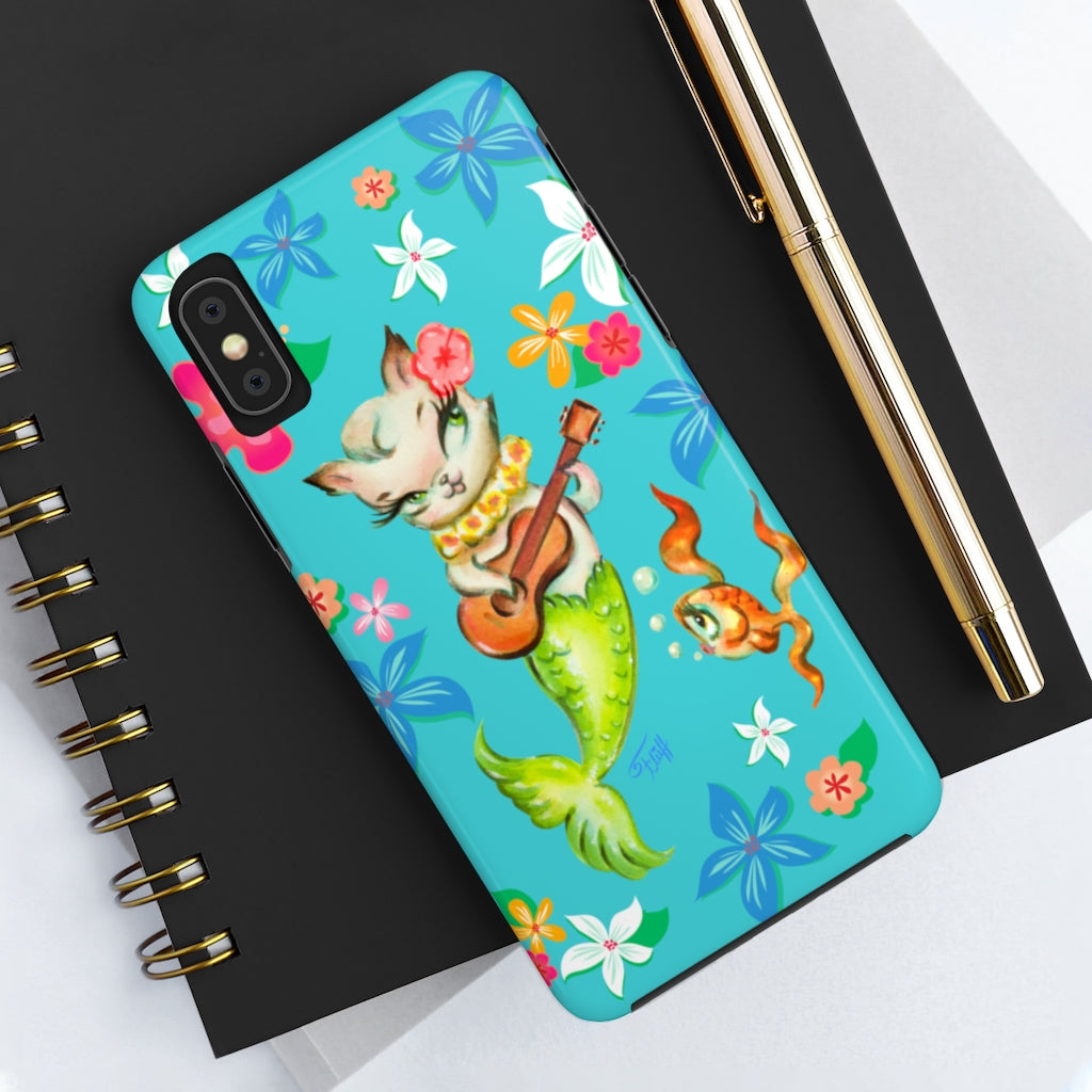 Merkitten with Ukelele • Phone Cases