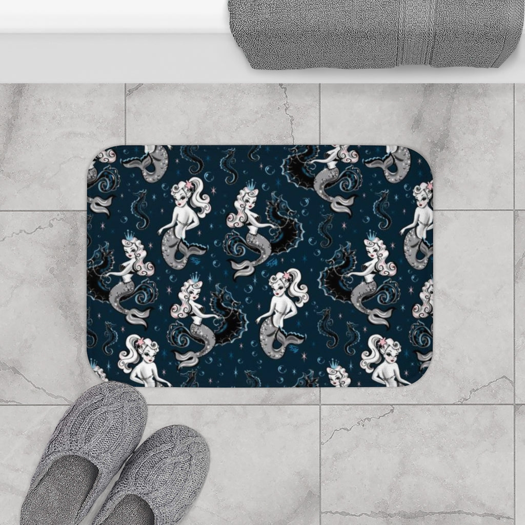 Pearla on Deep Blue • Bath Mat