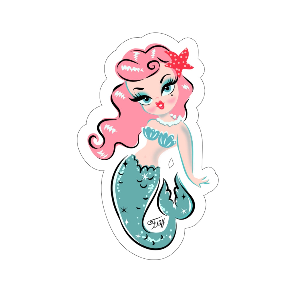 Baby Doll Mermaid with Pink Hair • Kiss-Cut Sticker