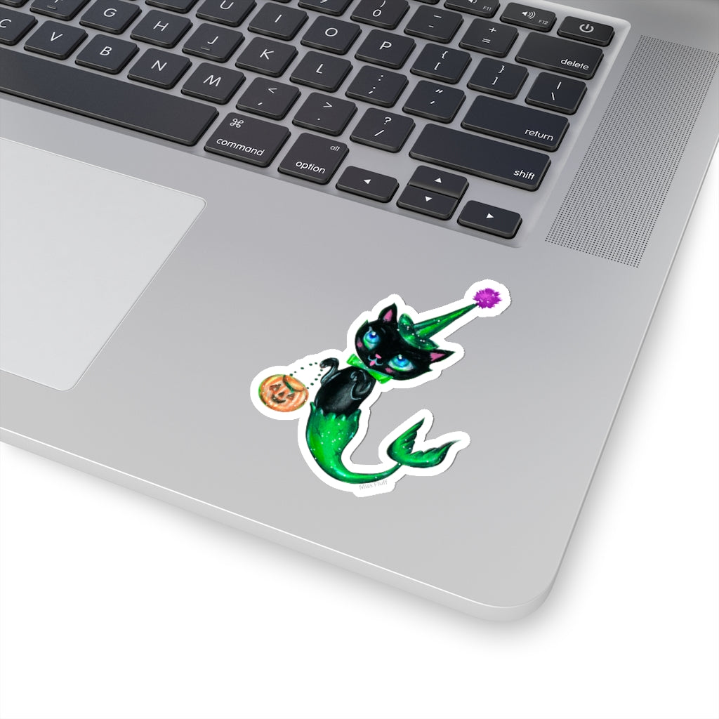 Mermaid Kitten Witch • Kiss-Cut Sticker