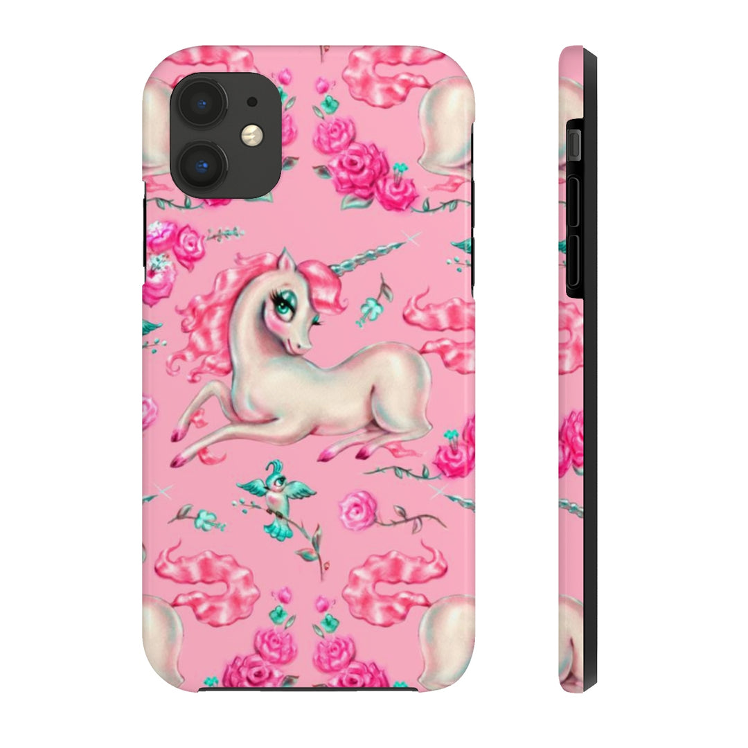 Unicorns and Roses on Pink • Phone Case