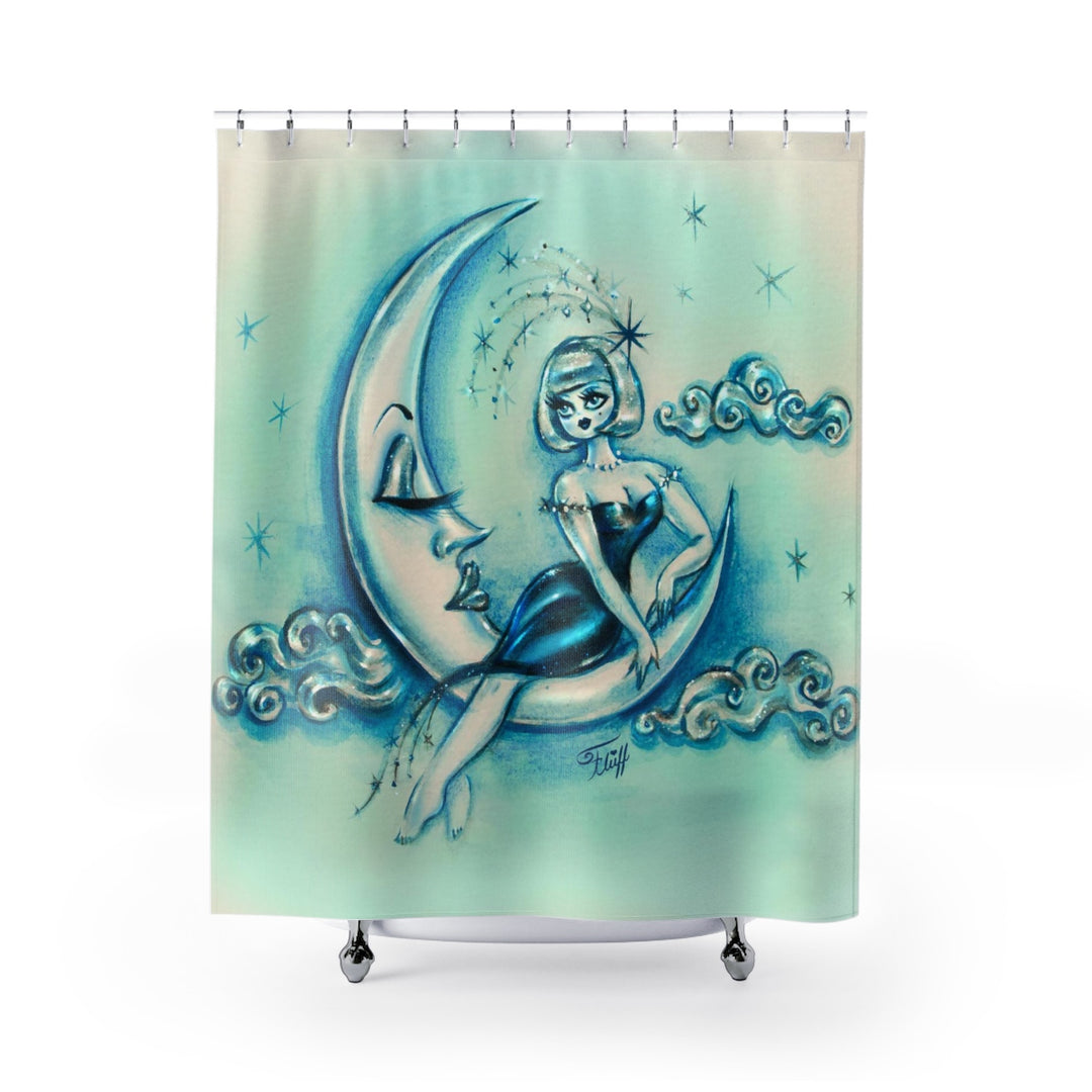 Girl on the Moon • Shower Curtain