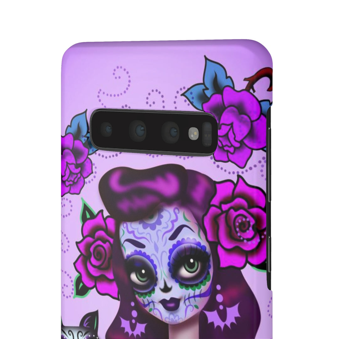 Purple Sugar Skull Girl • Samsung Galaxy Phone Case