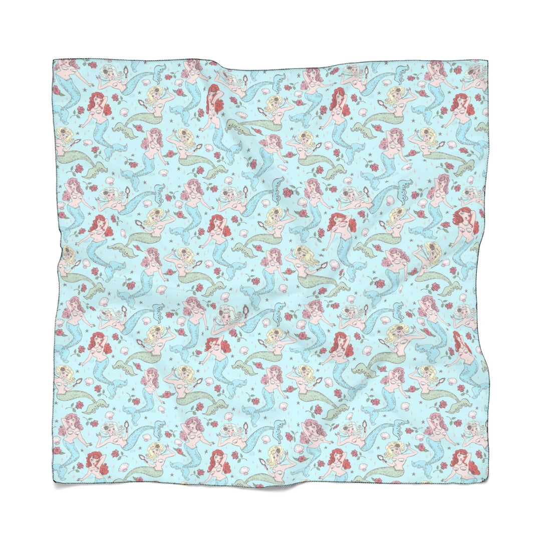 Mermaids and Roses Aqua • Scarf