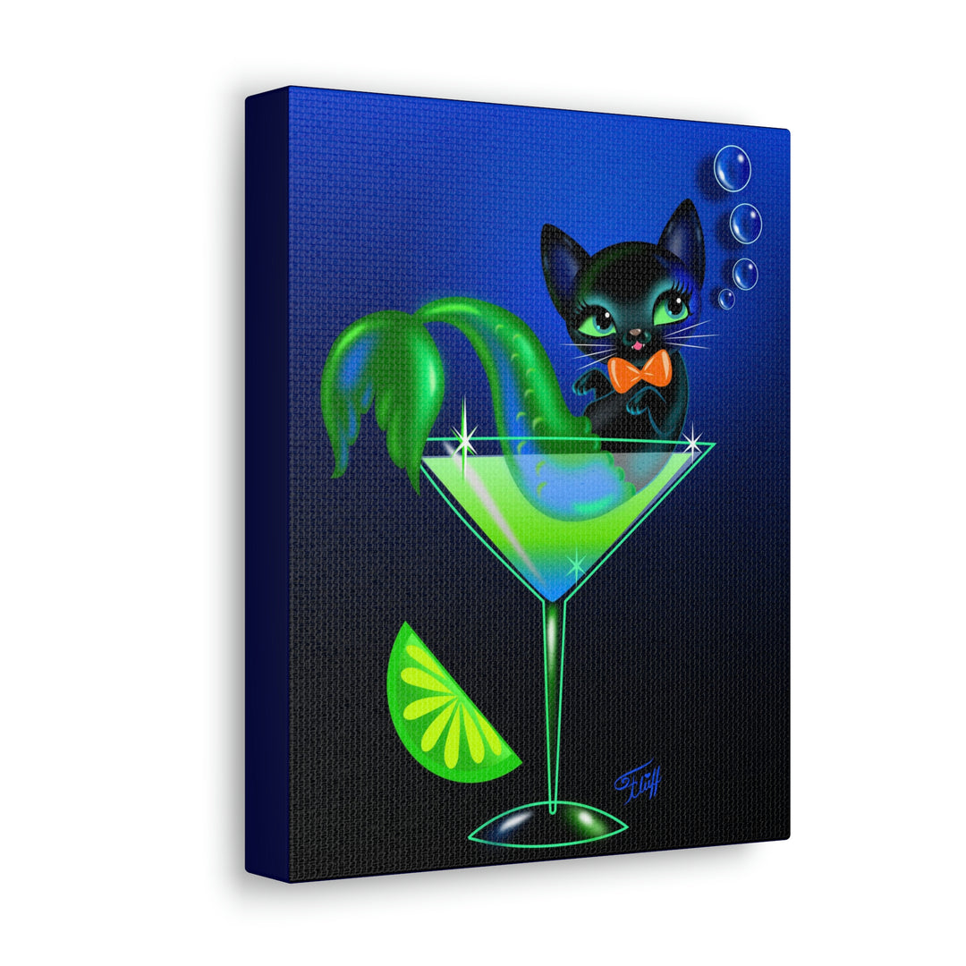 Merkitten Martini • Canvas Gallery Wrap