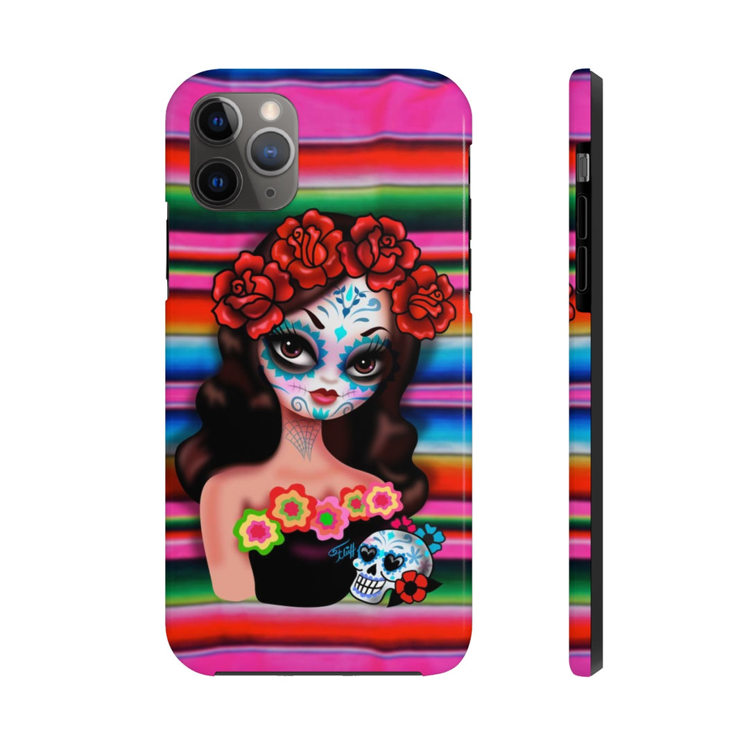 Day of the Dead Girl on Sarape • Phone Case