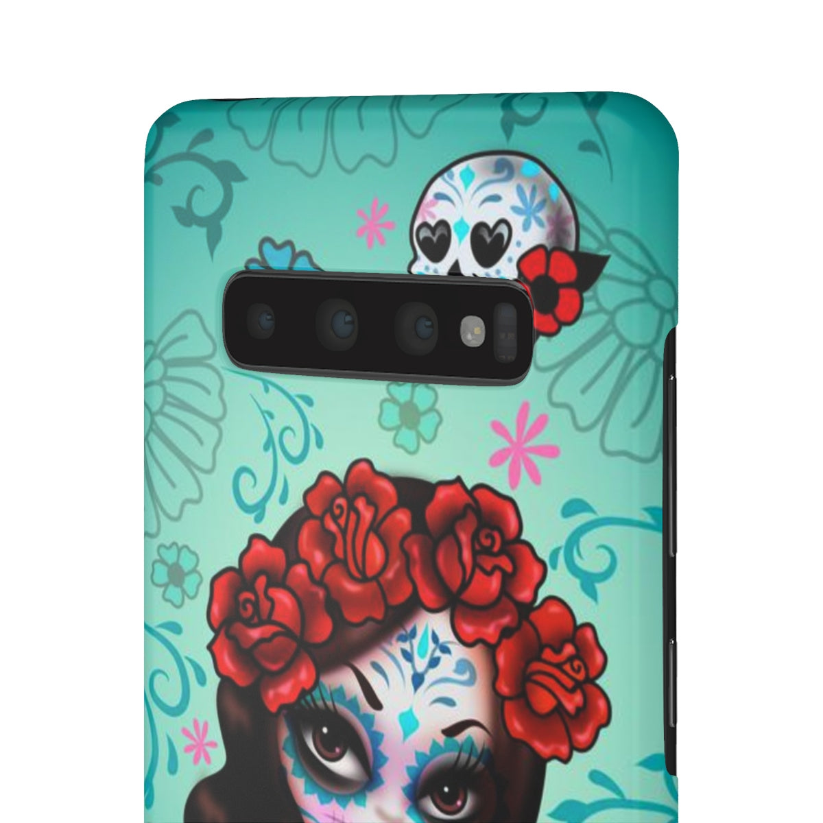 Sugar Skull Girl with Roses • Samsung Galaxy Phone Case