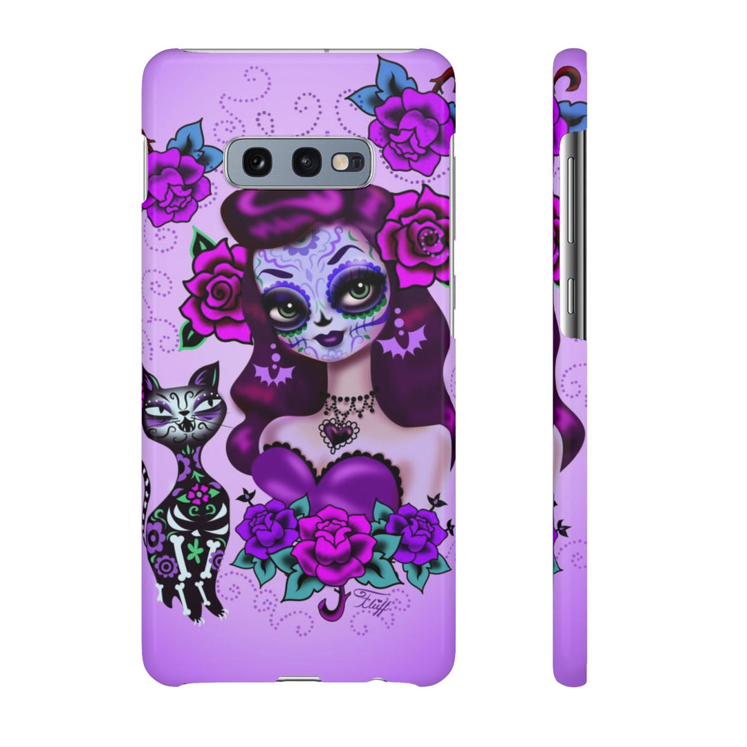 Purple Sugar Skull Girl • Samsung Galaxy Phone Case