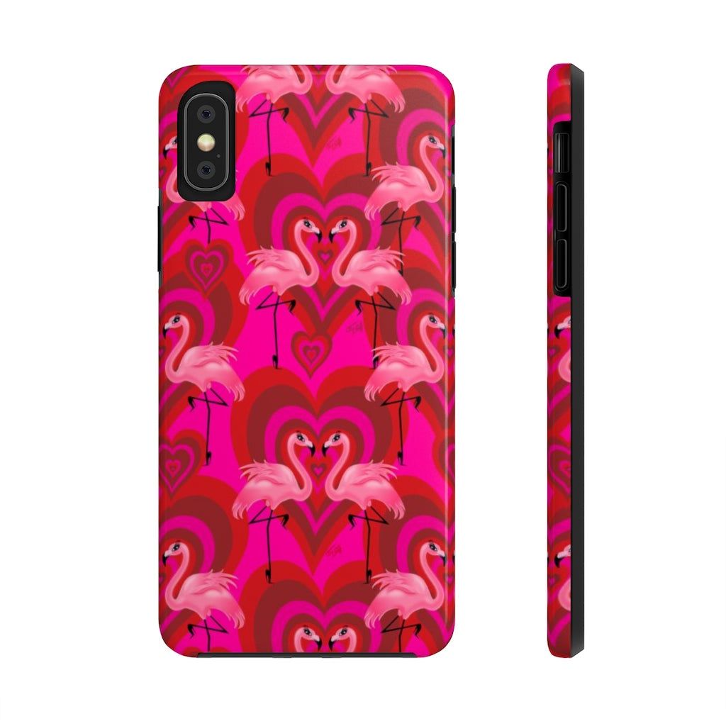 Flamingo Love Pattern • Phone Case