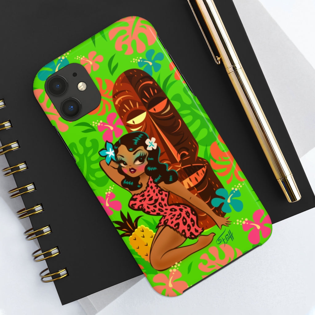 Tiki Temptress in Pink Leopard Print • Phone Case