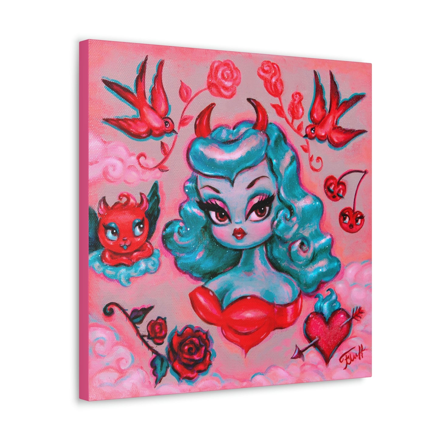 Blue Devil Dolly • Canvas Gallery Wrap