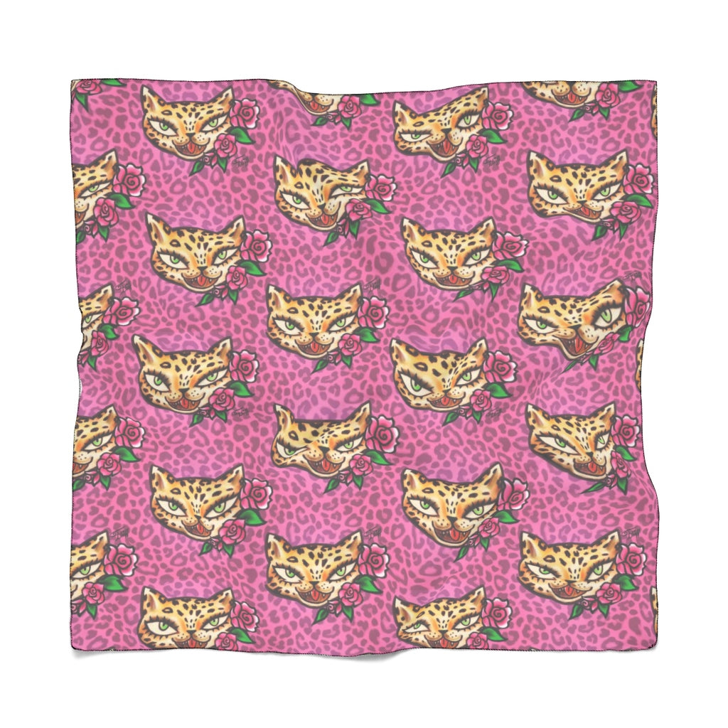 Leopard Kitty • Chiffon Scarf