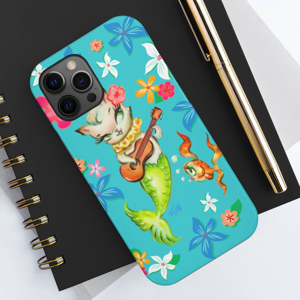 Merkitten with Ukelele • Phone Cases