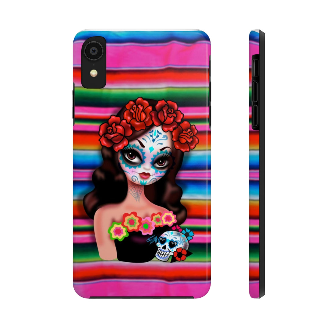 Day of the Dead Girl on Sarape • Phone Case