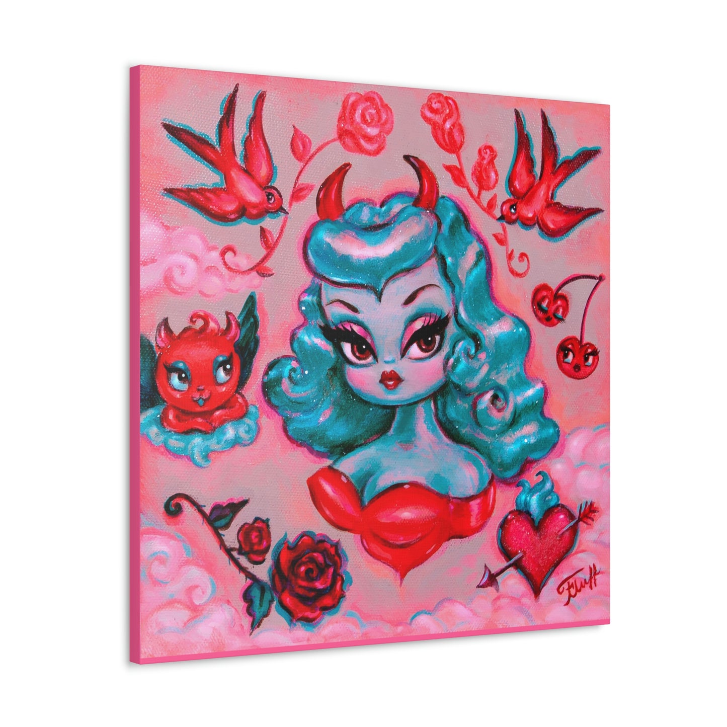 Blue Devil Dolly • Canvas Gallery Wrap