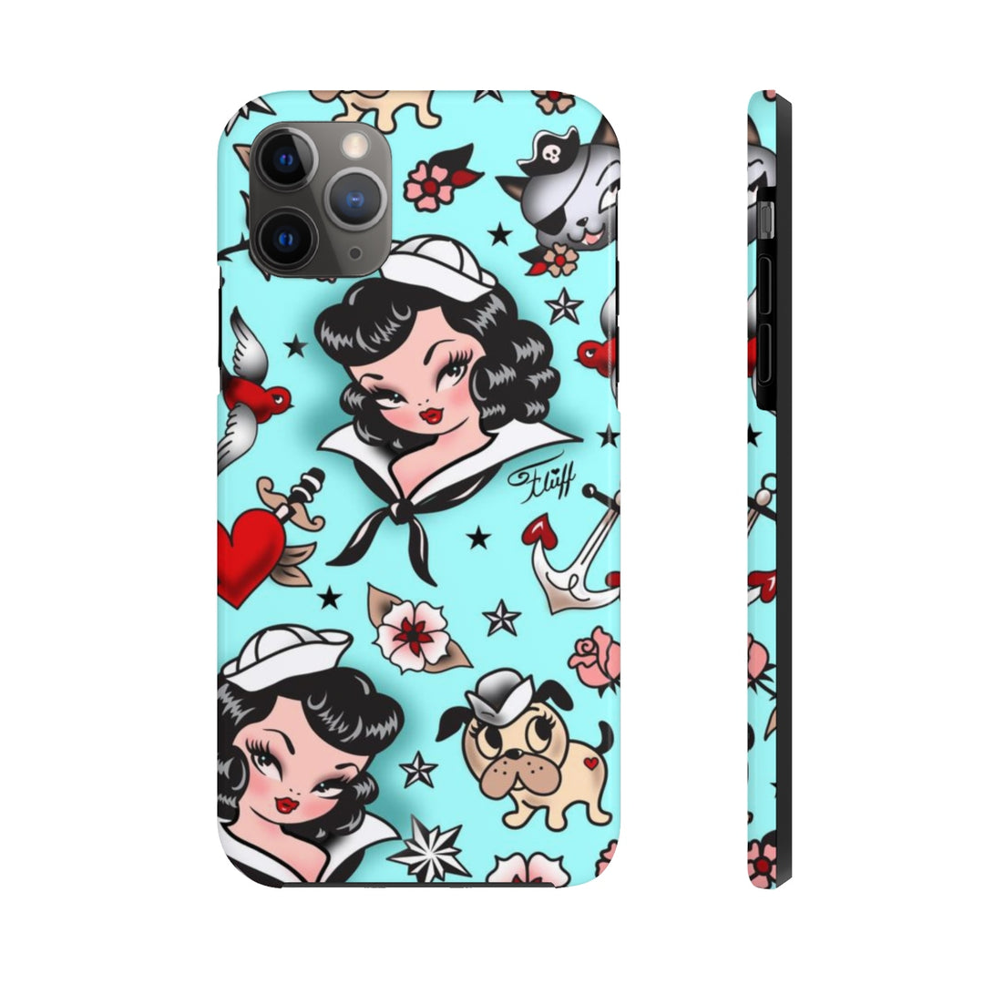 Suzy Sailor Girl on Light Blue • Phone Case