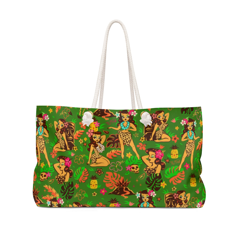 Tiki Temptress on Green • Weekender Bag