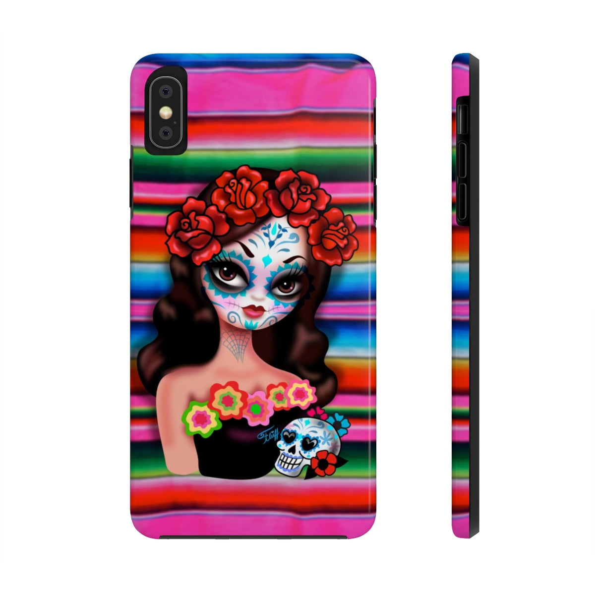 Day of the Dead Girl on Sarape • Phone Case
