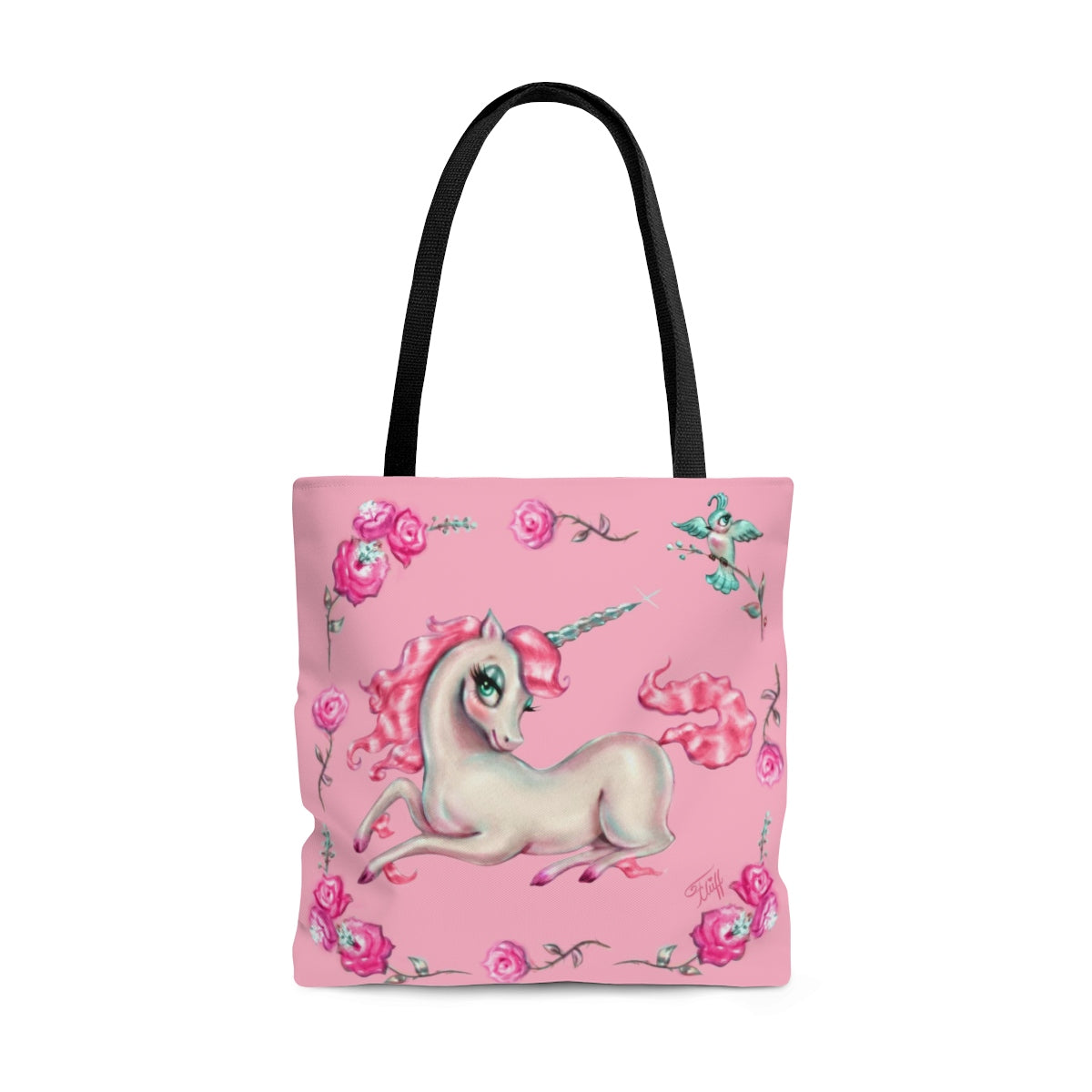 Unicorns and Roses on Pink • Tote Bag