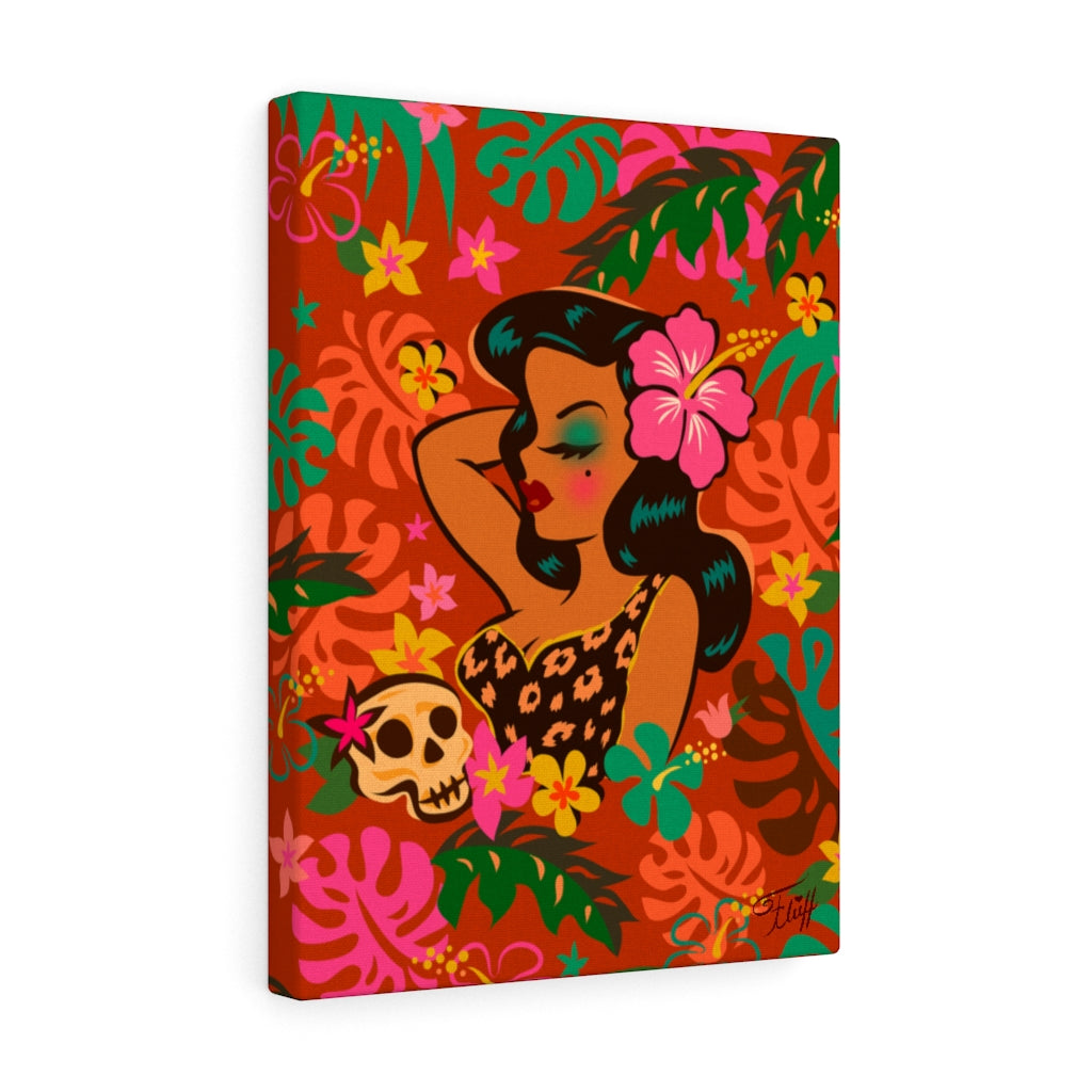 Tiki Temptress - Tropical Doll • Canvas Gallery Wrap