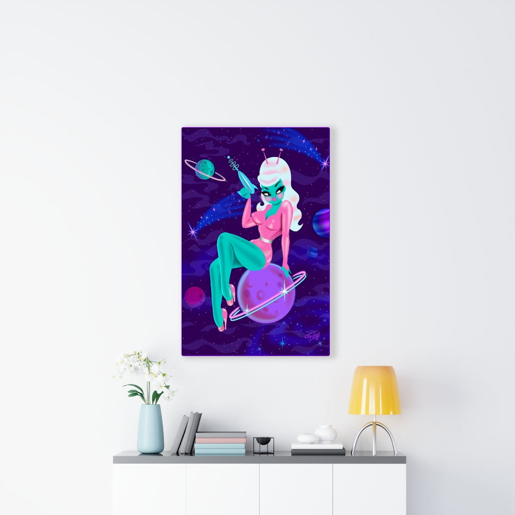 Alien Girl on Saturn • Canvas Gallery Wrap