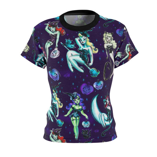 Witches and Black Cats • Women's Cut & Sew Tee