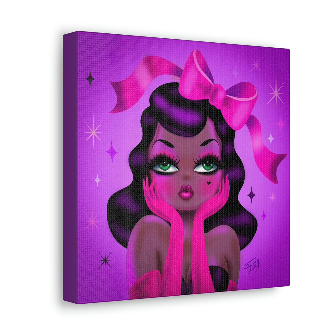 Glamour Doll on Violet • Canvas Gallery Wrap