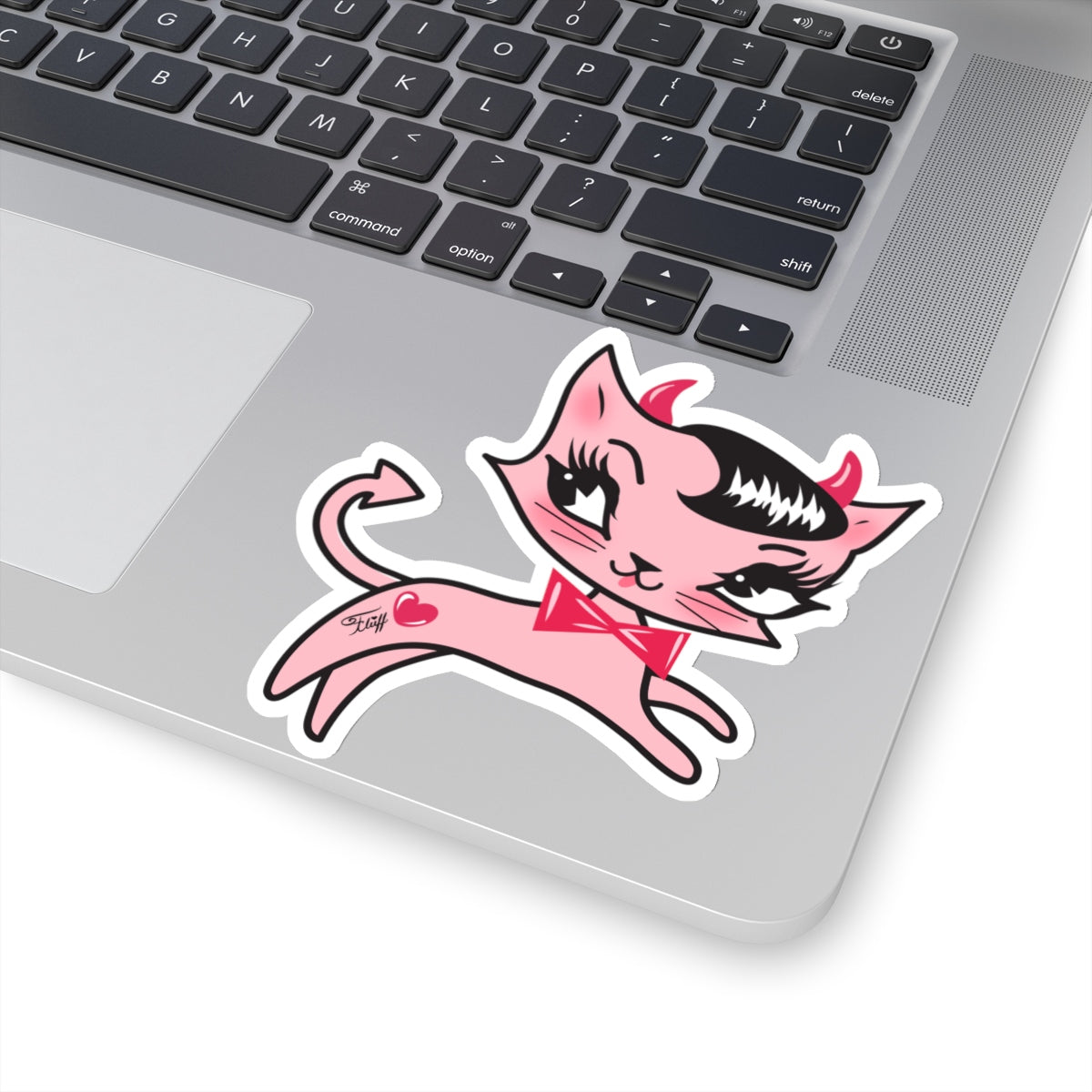 Devil Kitty with Bow Tie • Kiss-Cut Sticker