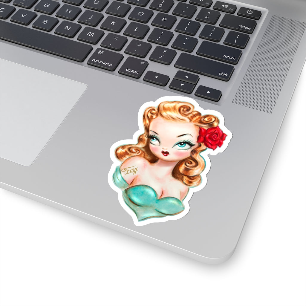 Rockabilly Babydoll Blonde • Kiss-Cut Sticker