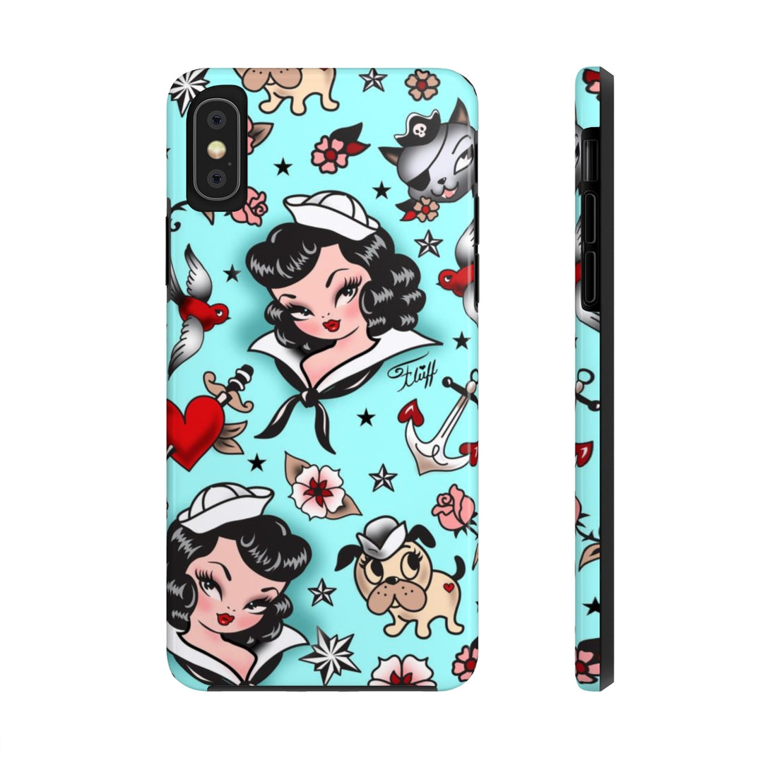 Suzy Sailor Girl on Light Blue • Phone Case