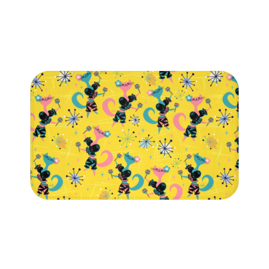 Mambo Kitties Yellow • Bath Mat