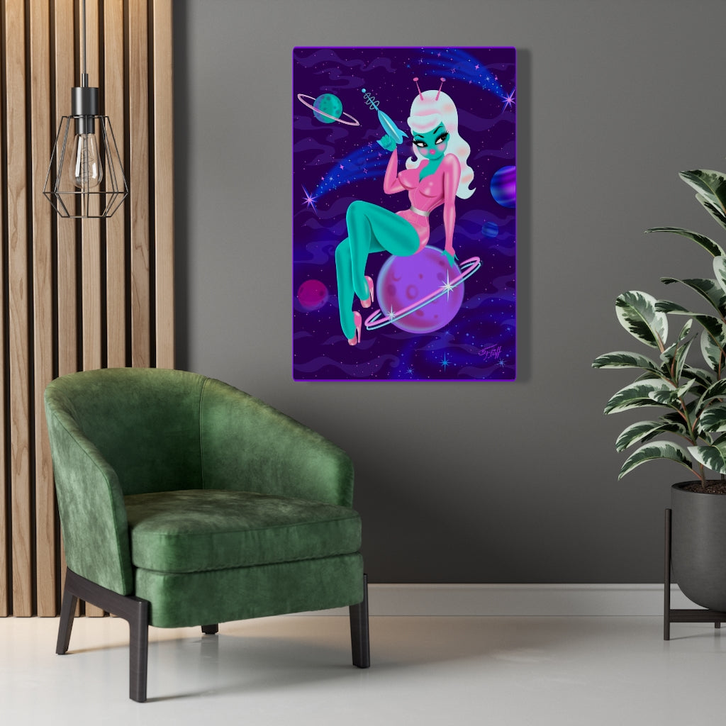 Alien Girl on Saturn • Canvas Gallery Wrap