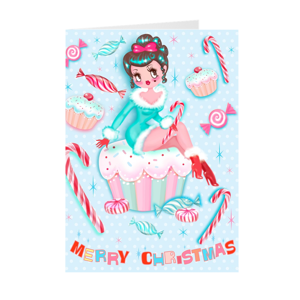 Christmas Cupcake Girl • Cards Set of 10