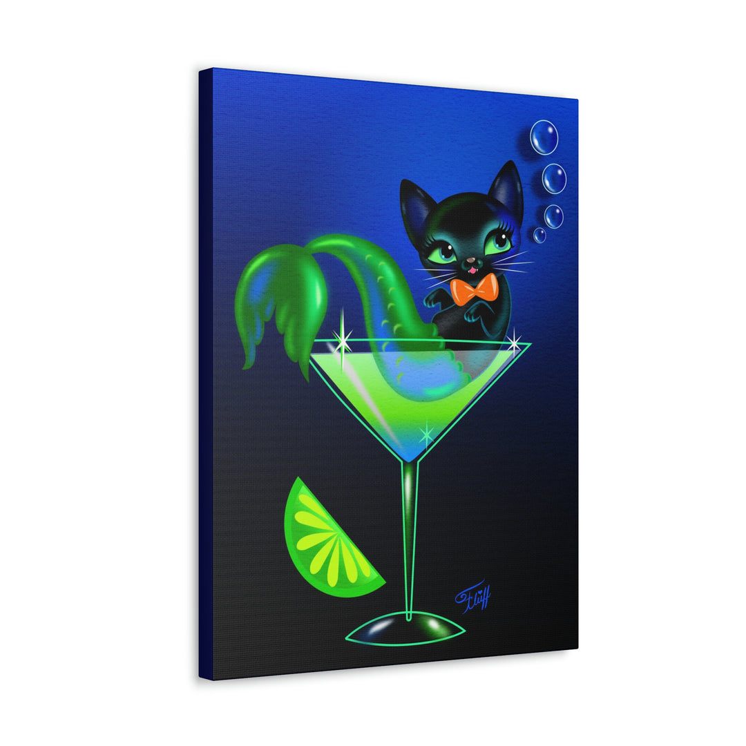 Merkitten Martini • Canvas Gallery Wrap